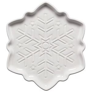 NEW Fiestaware Embossed Snowflake Plate/Dish-White